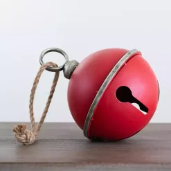 Christmas Decorations>Kirklands Home Metal Bell, 9 in. Red
