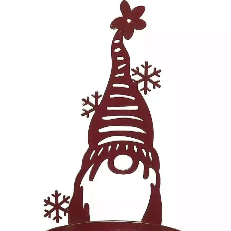 Christmas Decorations>Kirklands Home Metal Christmas Gnome Bowl, 15 in. Red