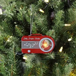 Christmas Ornaments>Kirklands Home Mini Radio LED Christmas Ornament Red