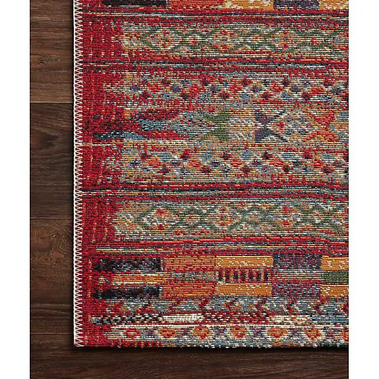 Kirklands Home Red Multicolor Southwestern Outdoor Area Rug, 7x11 Hot