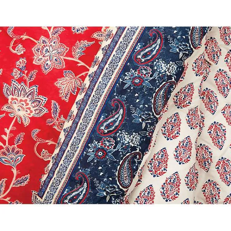 Kirklands Home Red Navy Marbella Queen 5-pc. Comforter Set Outlet
