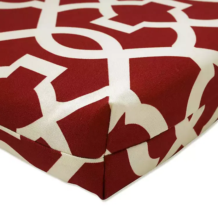 Kirklands Home Red New Geometric Outdoor Chaise Cushion Best