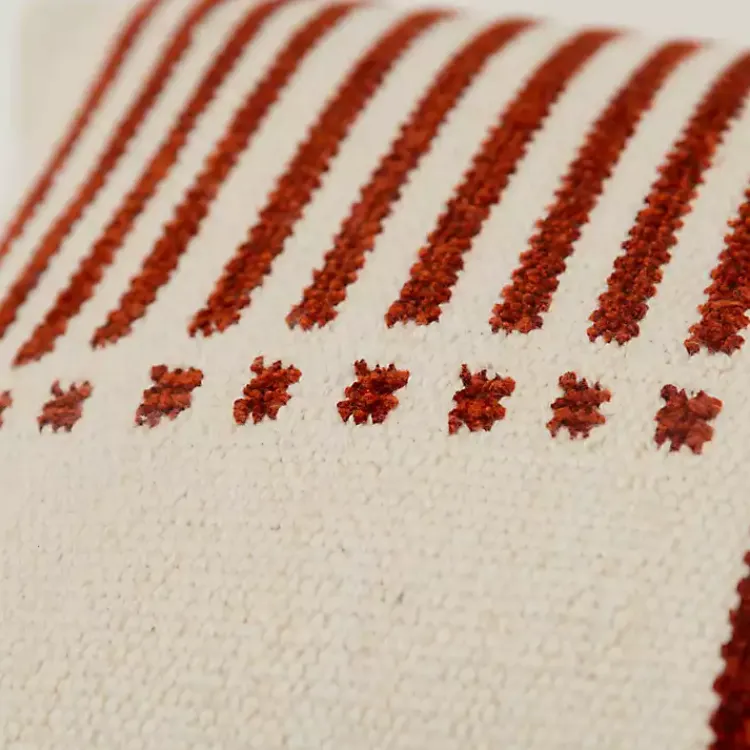 Pillows>Kirklands Home Offset Colorblock Stripe Throw Pillow Red