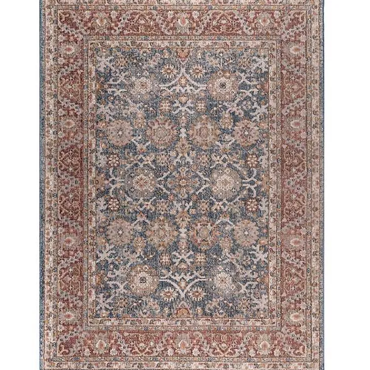 Kirklands Home Red Persian Bordered Traditional Area Rug, 8x10 New