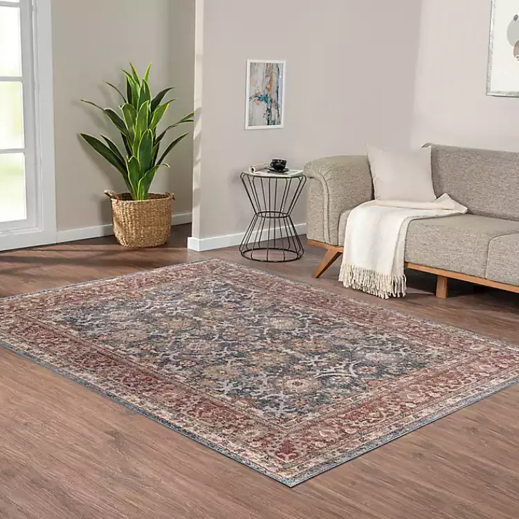 Kirklands Home Red Persian Bordered Traditional Area Rug, 8x10 New