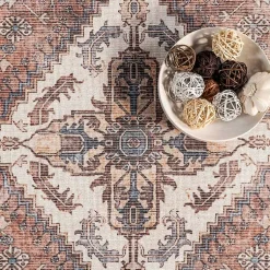 Kirklands Home Persian Medallion Washable Area Rug, 3x5 Red Sale