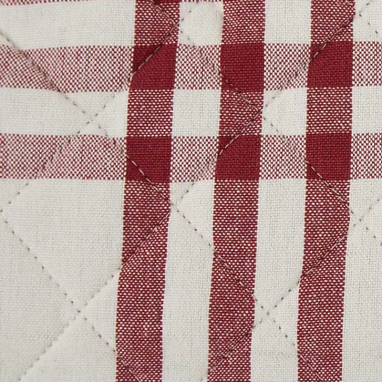 Kirklands Home Red Plaid Eat Drink Enjoy 4-pc. Dish Towel Set Discount