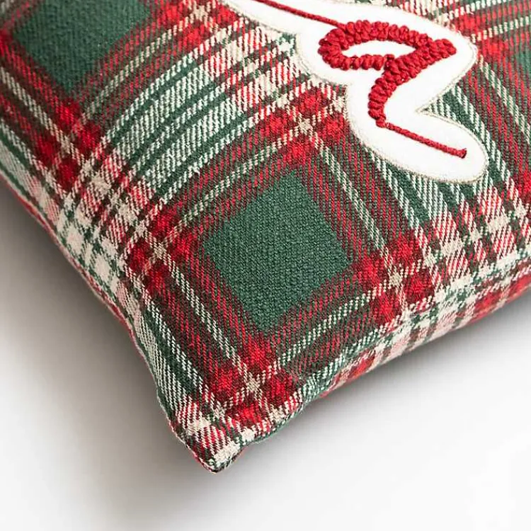 Christmas Pillows>Kirklands Home Red Plaid Fa La La Christmas Pillow