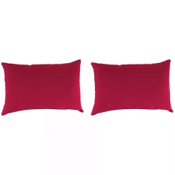 Kirklands Home Pompei Outdoor Lumbar Pillows, Set of 2 Red Clearance