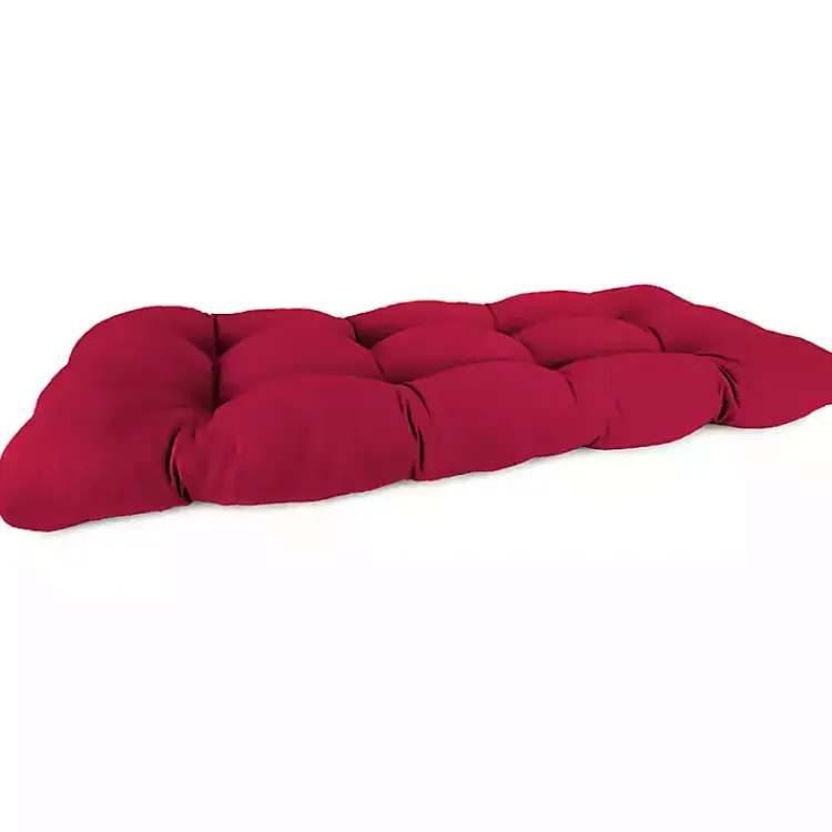 Kirklands Home Pompei Wicker Settee Outdoor Cushion Red Discount