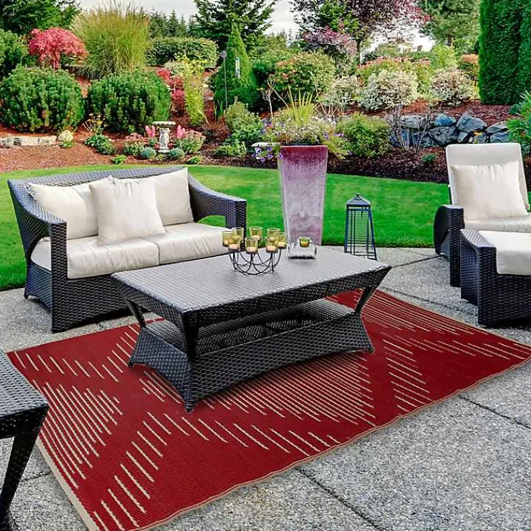 Kirklands Home Red Primitive Arrow Outdoor Area Rug, 4x6 Online