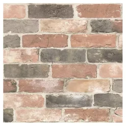 Kirklands Home Red Reclaimed Brick Peel & Stick Wallpaper Best