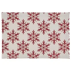 Christmas Dining & Entertaining>Kirklands Home Red Snowflake Christmas Placemats, Set of 4
