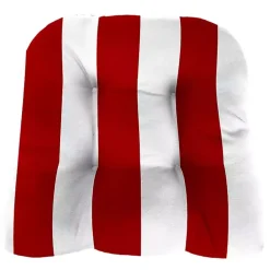 Kirklands Home Red Stripe French 3-pc. Outdoor Wicker Cushion Set New