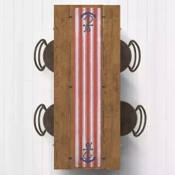 Kirklands Home Red Stripes and Anchor Table Runner, 90 in. Outlet