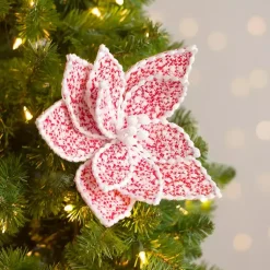Christmas Tree Decorations>Kirklands Home Tweed Magnolia Picks, Set of 2 Red