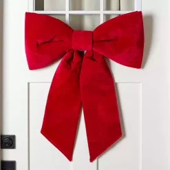 Outdoor Christmas Decorations>Kirklands Home Velvet Bow Outdoor Decoration, 28 in. Red