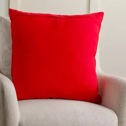 Pillows>Kirklands Home Velvet Quilted Pillow, 22 in. Red