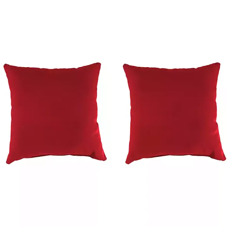 Kirklands Home Veranda Outdoor Pillows, Set of 2 Red Online