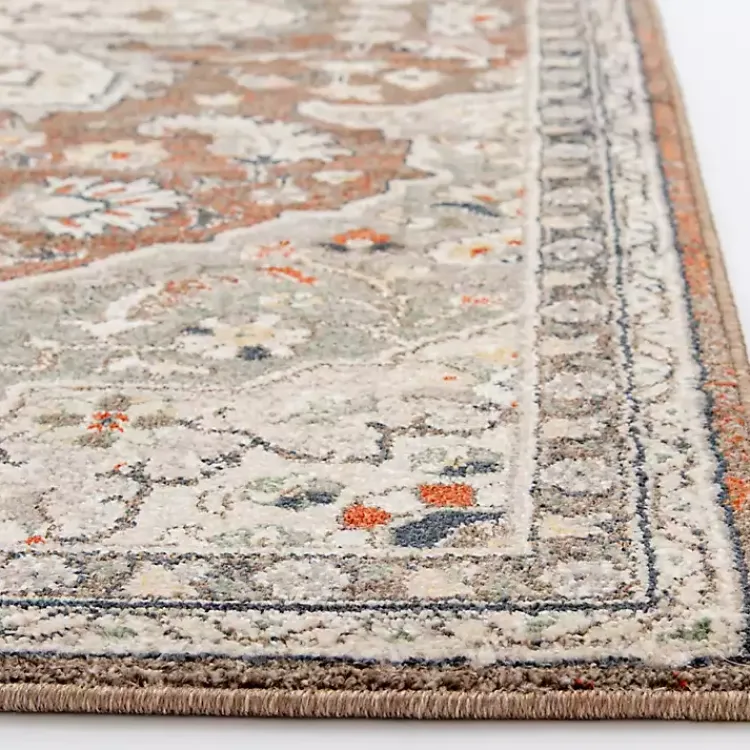 Kirklands Home Vintage Medallion Leia Area Rug, 5x7 Red New