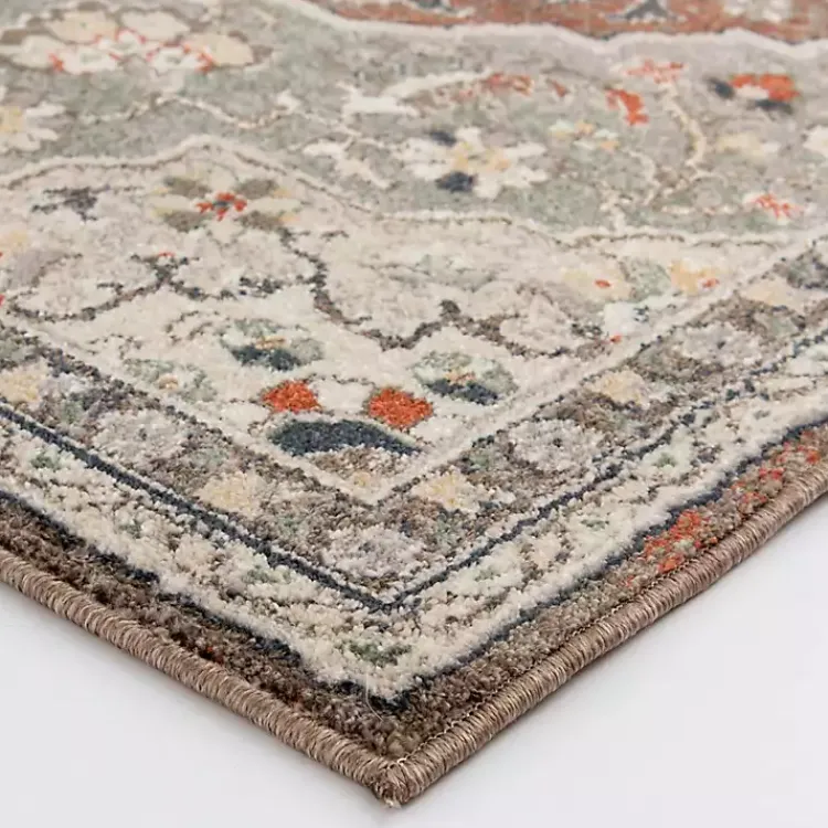 Kirklands Home Vintage Medallion Leia Area Rug, 5x7 Red New