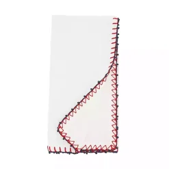 Kirklands Home Red Whipstitch Napkins, Set of 4 White Online