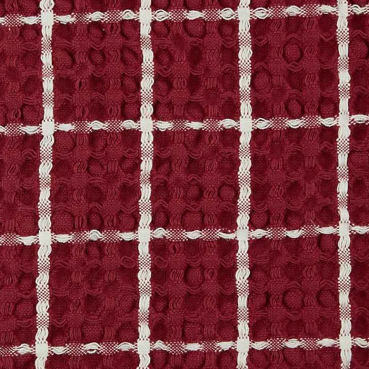 Kirklands Home Windowpane Oversized Dish Towels, Set of 2 Red Sale