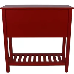 Kirklands Home Wood 4-Drawer Console Table Red Online