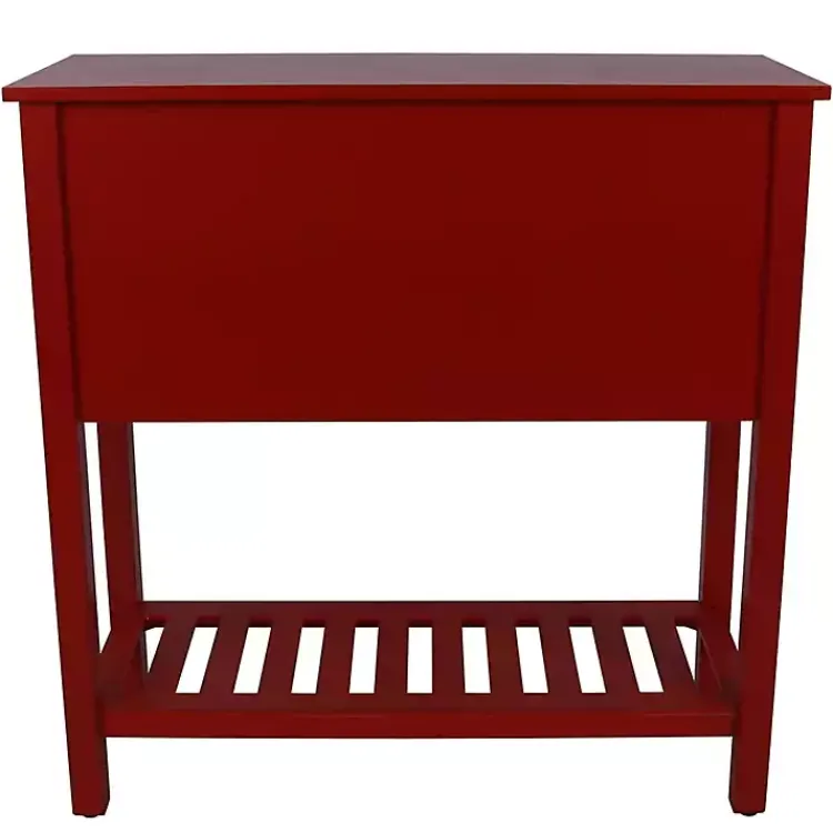 Kirklands Home Wood 4-Drawer Console Table Red Online