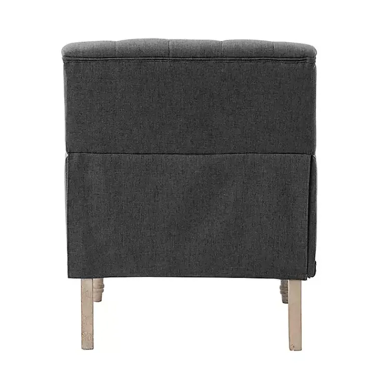 Kirklands Home Reginald Charcoal Button Tufted Armchair Gray Hot