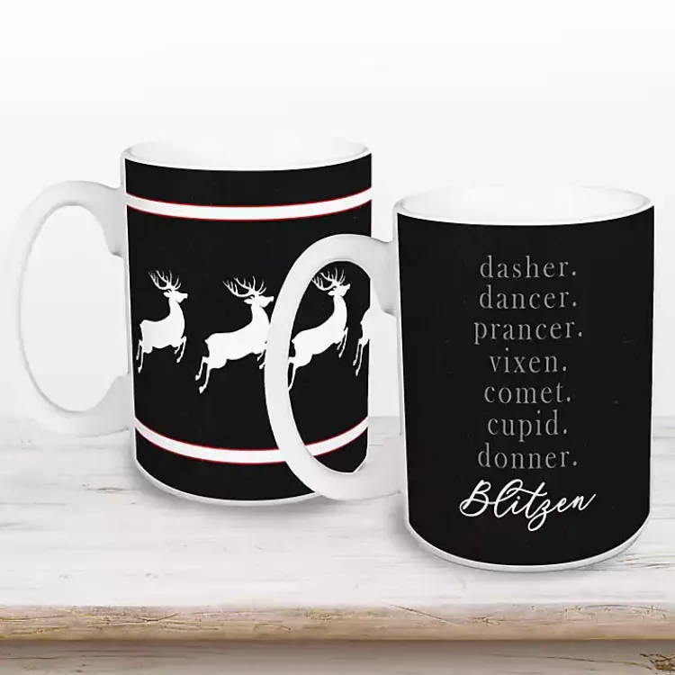 Christmas Dining & Entertaining>Kirklands Home Reindeer Name Mugs, Set of 2