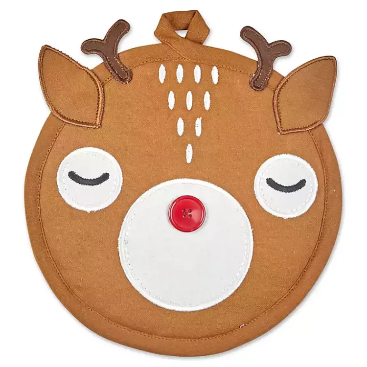 Christmas Dining & Entertaining>Kirklands Home Reindeer Plaid 3-pc. Dishtowel & Potholder Set