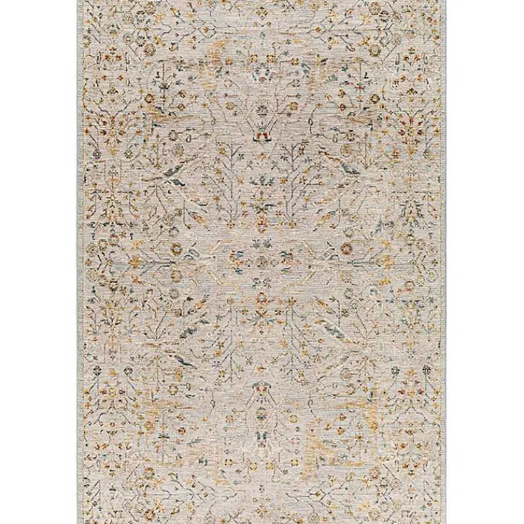 Kirklands Home Reine Cream Abstract Medallion Area Rug, 5x7 New