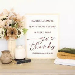 Fall>Kirklands Home Rejoice Evermore Framed Wall Plaque