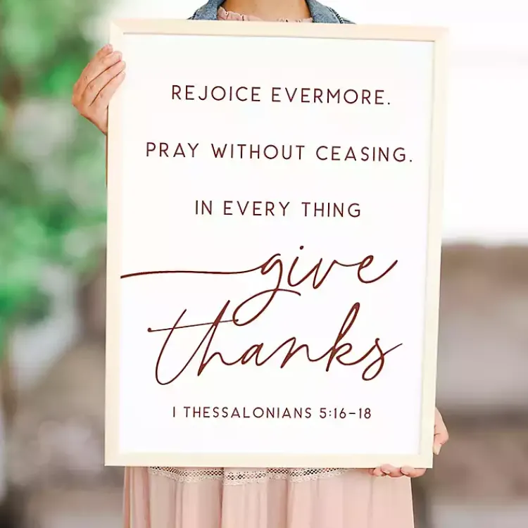 Fall>Kirklands Home Rejoice Evermore Framed Wall Plaque