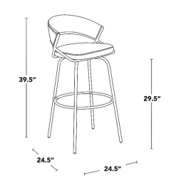 Kirklands Home Remy White & Gold Swivel Bar Stools, Set of 2 Black Hot