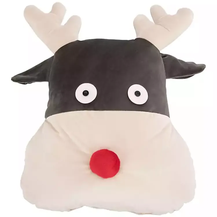 Christmas Pillows>Kirklands Home Reno Reindeer Pillow Gray