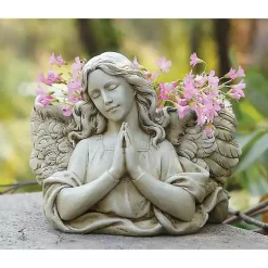 Kirklands Home Resin Angel Planter Hot