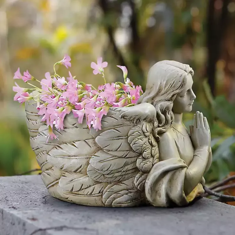 Kirklands Home Resin Angel Planter Hot