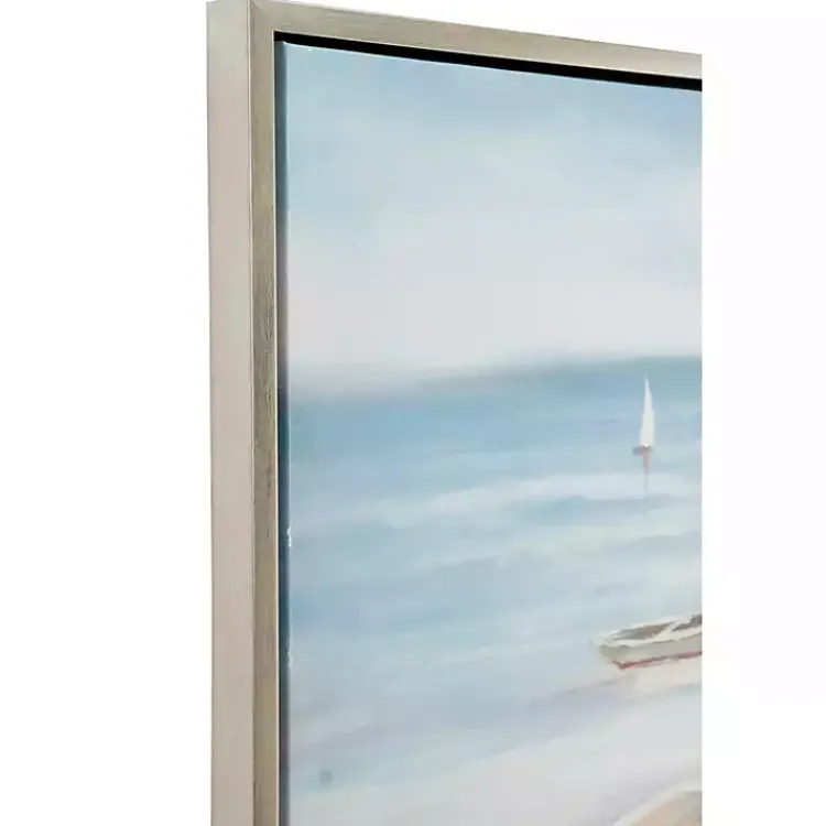 Kirklands Home Resting Rowboat Framed Canvas Art Print Clearance