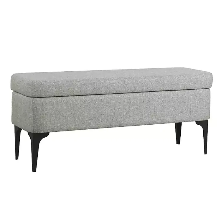 Kirklands Home Ricardo Woven Storage Bench Gray Best