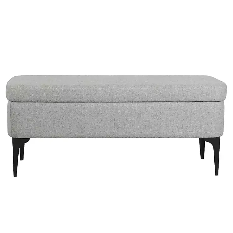 Kirklands Home Ricardo Woven Storage Bench Gray Best