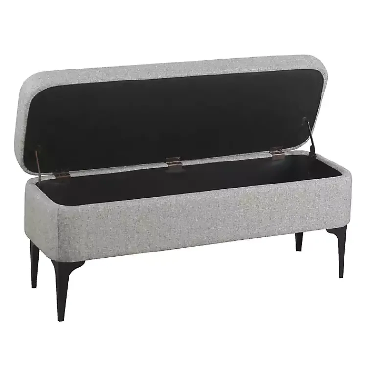 Kirklands Home Ricardo Woven Storage Bench Gray Best