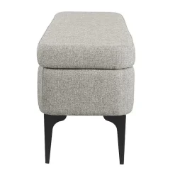 Kirklands Home Ricardo Woven Storage Bench Gray Best