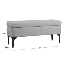 Kirklands Home Ricardo Woven Storage Bench Gray Best