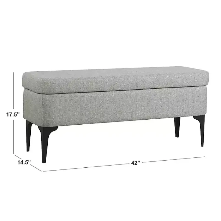 Kirklands Home Ricardo Woven Storage Bench Gray Best