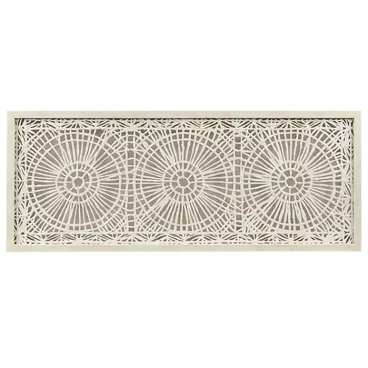 Kirklands Home Rice Paper Henna Medallion Wall Plaque New