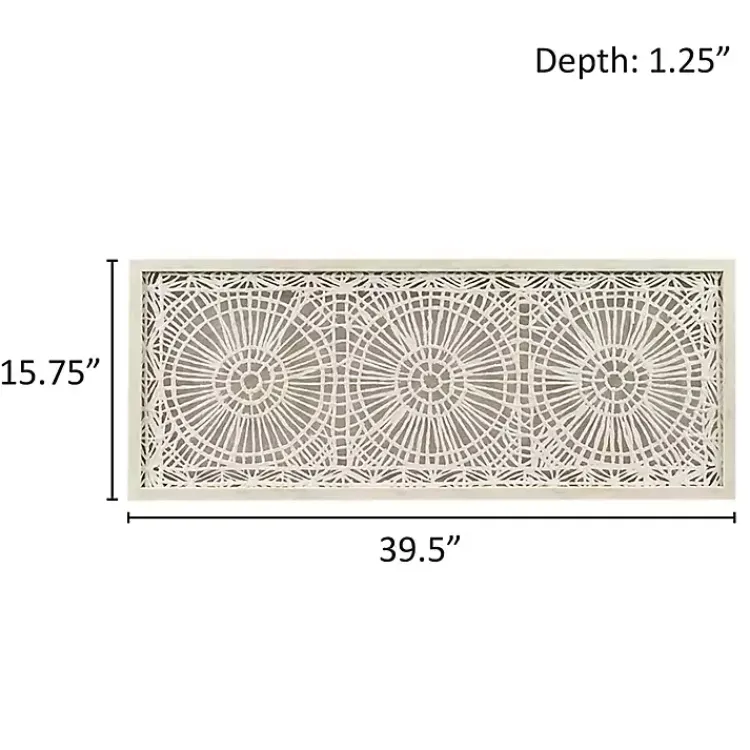 Kirklands Home Rice Paper Henna Medallion Wall Plaque New