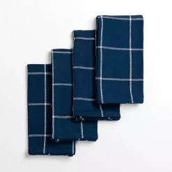 Kirklands Home Robby Navy Napkins, Set of 4 Blue Clearance
