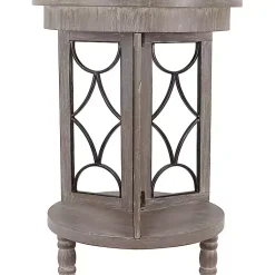 Kirklands Home Roberta Wood Decorative Metal Accent Table Gray Best